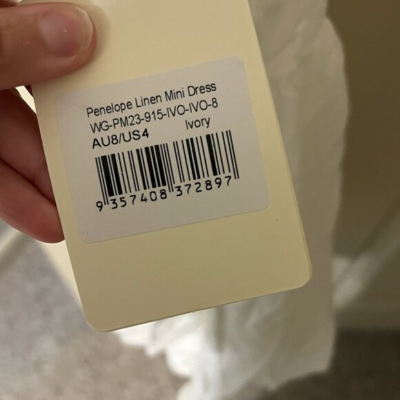 Peppermayo Exclusive - Penelope Linen Mini Dress - Ivory - Picture 6 of 6